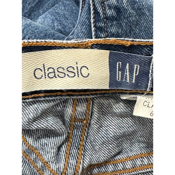 Gap vintage blue tie dye high rise cuffed legs jeans size 6 - Picture 3 of 11